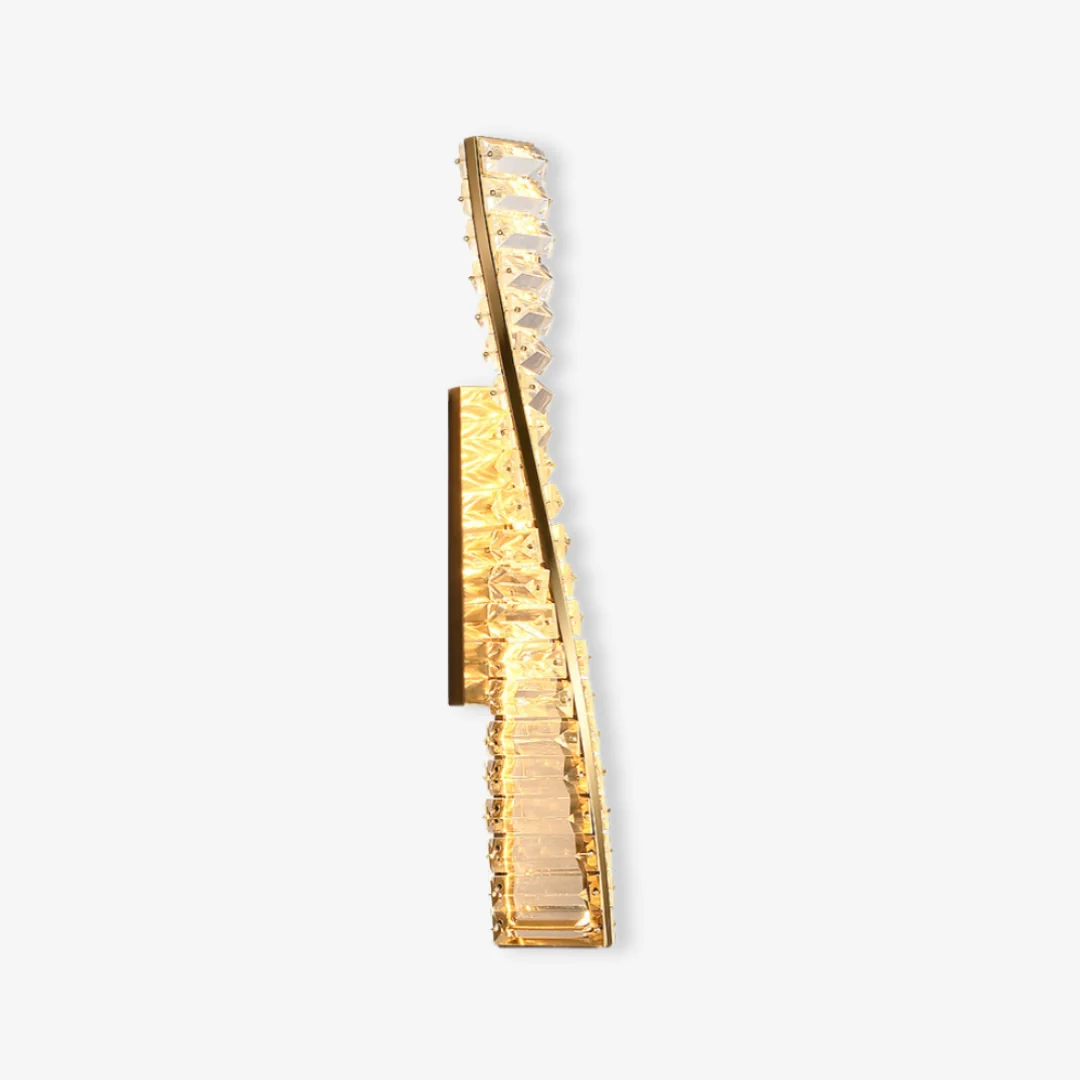 Fine Crafted Lange strook kristallen wandlamp Optimized