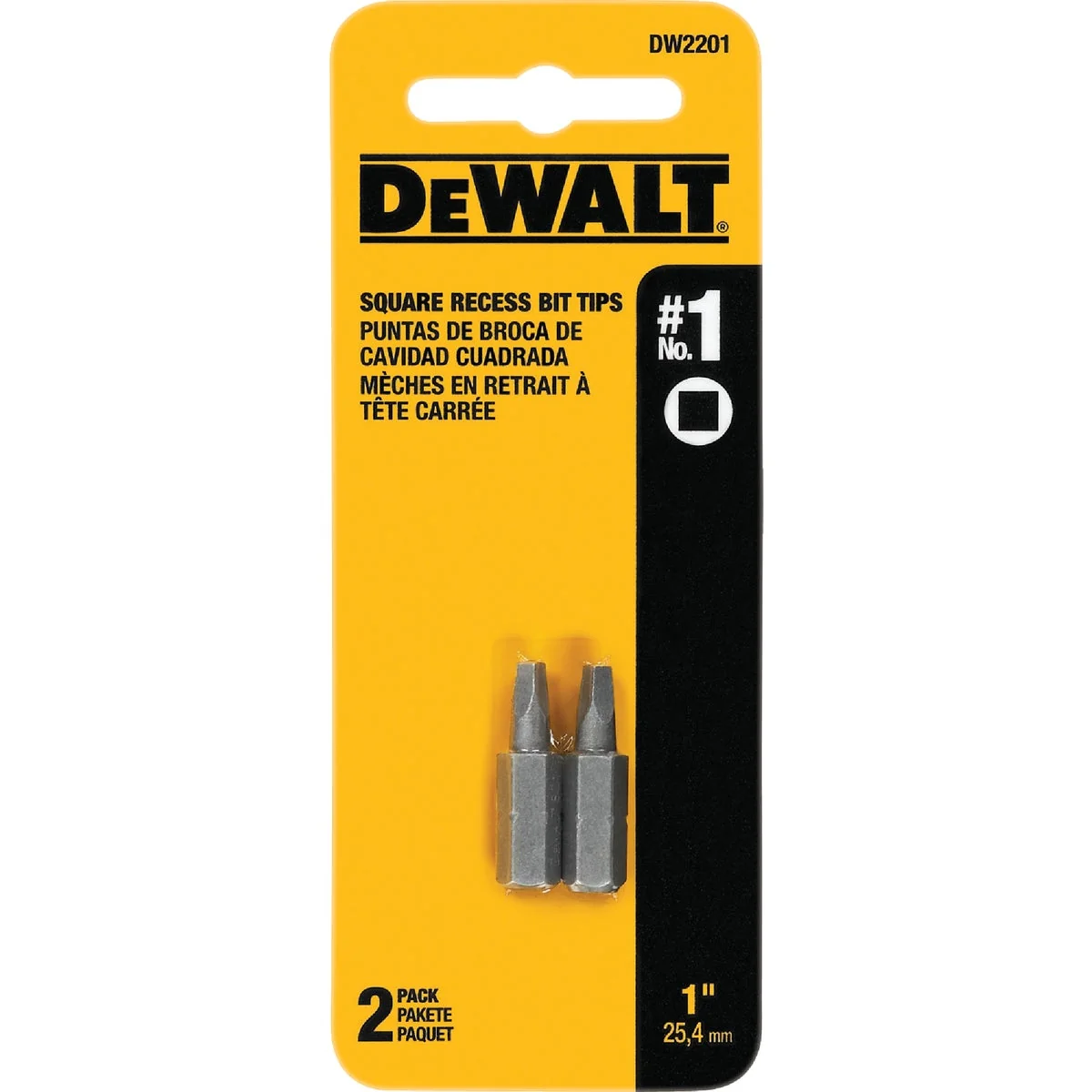 Natural DeWalt Square Recess 1 1 In. Insert Screwdriver Bit Long-Lasting