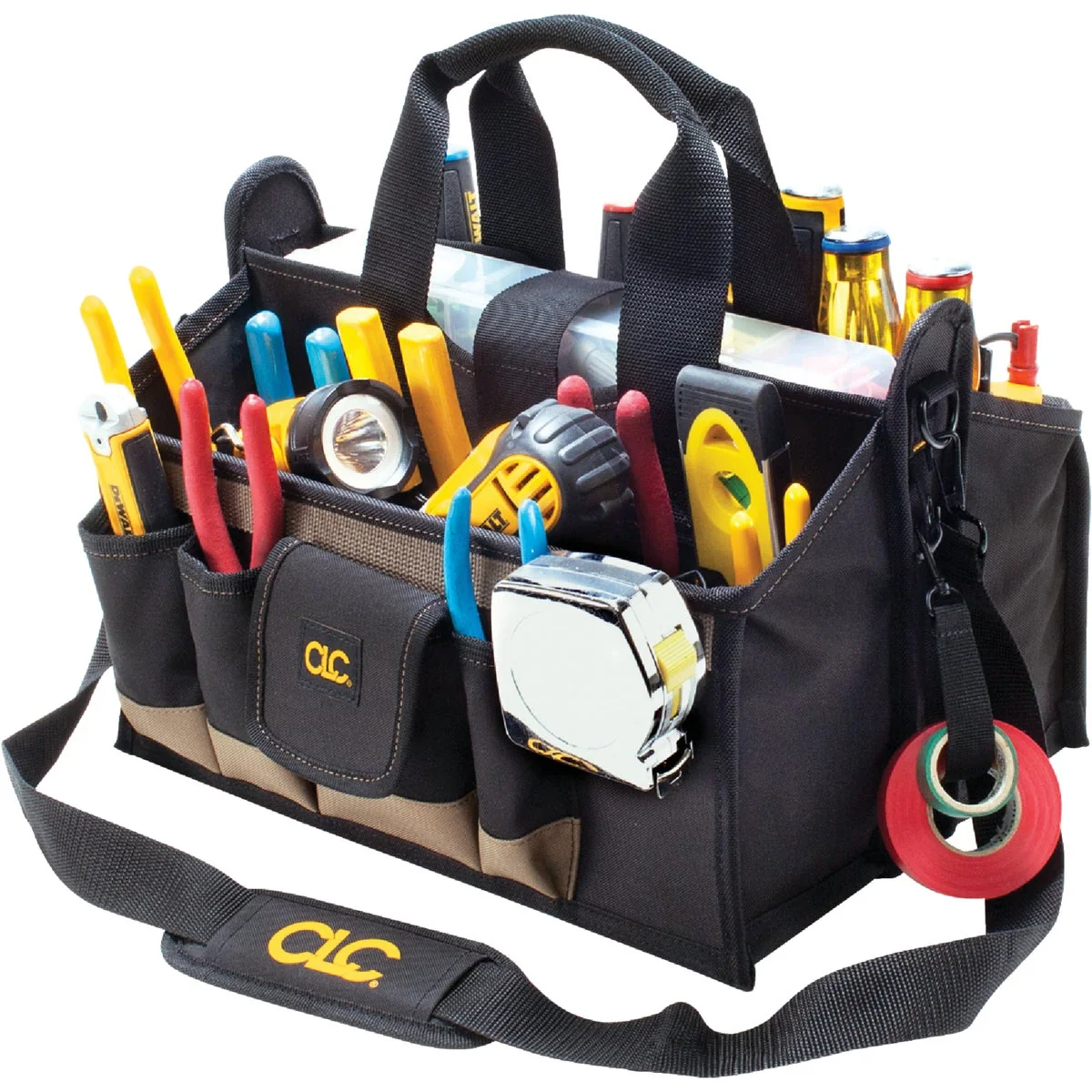 Fine Crafted CLC 17-Pocket 16 In. Center Tray Tool Bag Professional
