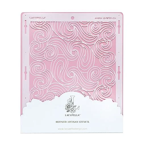 Minimalist Cake Stencil Seamless Delicate Pattern for Decorating Tall Double Barrel Cake to Use with Buttercream Elite