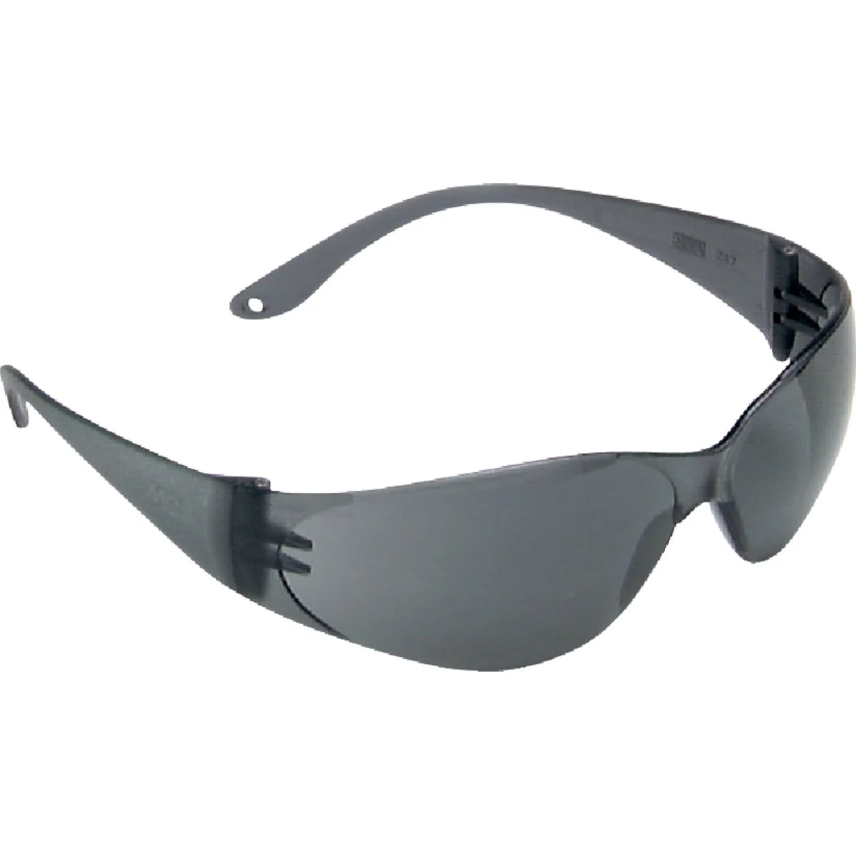 Smooth Safety Works Close Fitting Black Frame Safety Glasses with Anti-Fog Gray Lenses Traditional