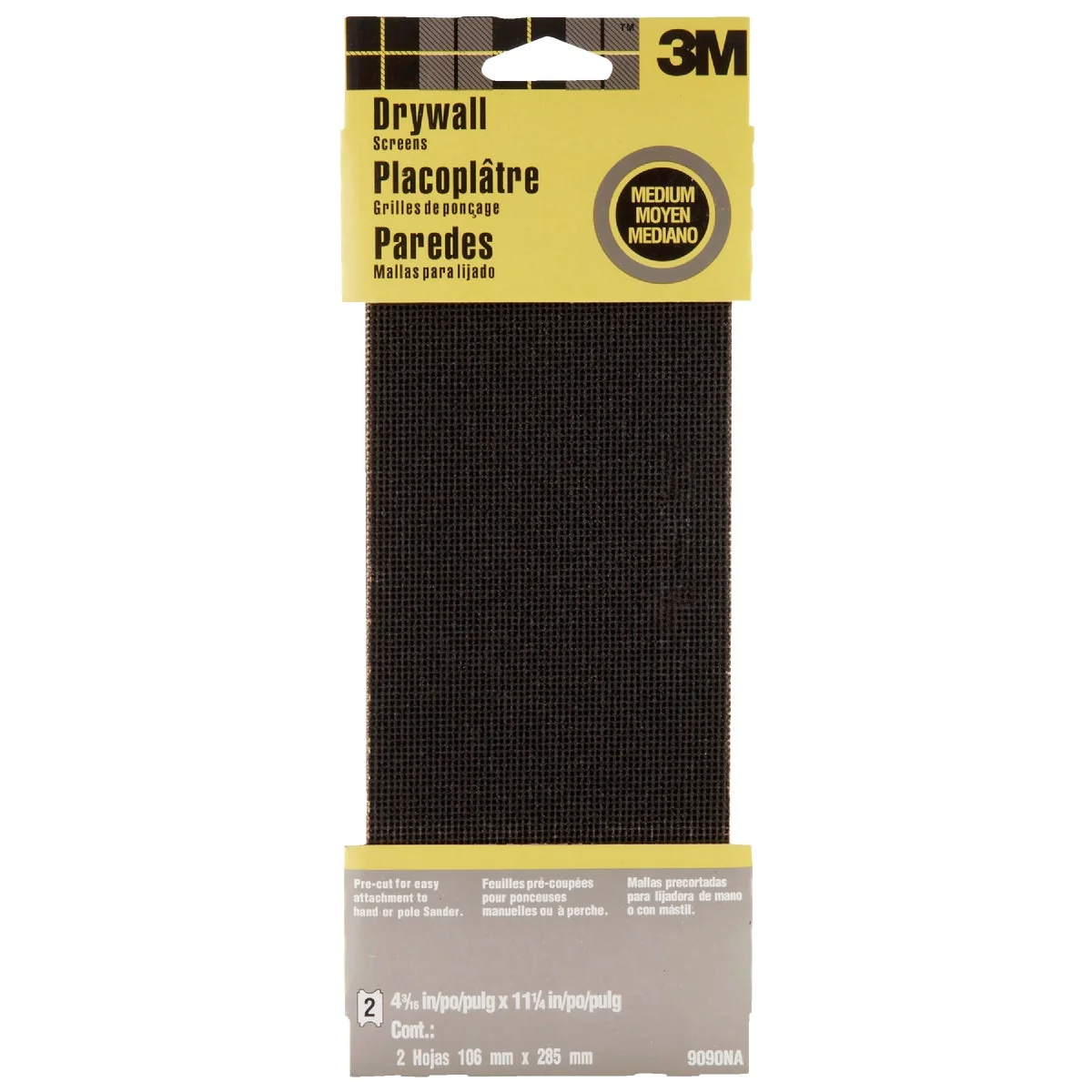 Excellent 3M Medium Grade 4-3 16 In. x 11-1 4 In. Precut Drywall Sanding Screen 2-Pack Detailed