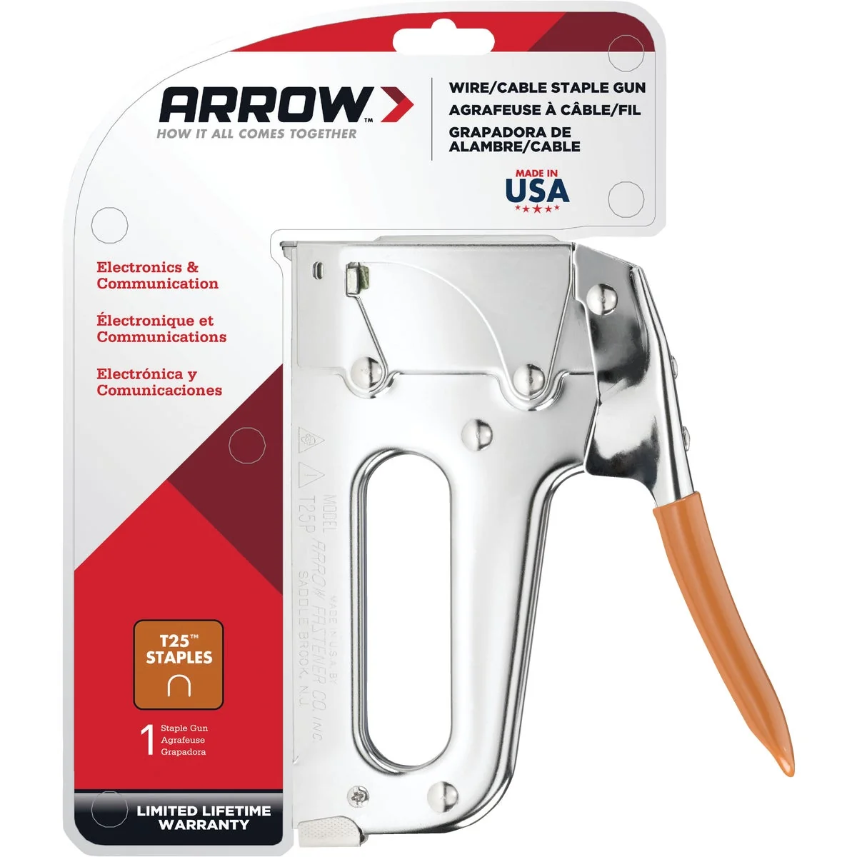 Clean Arrow T25 Heavy-Duty Wire and Cable Staple Gun Modern