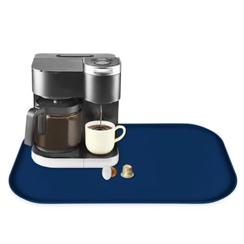 High-Performance Silicone Coffee Maker Mat with Lip for Countertops Safe