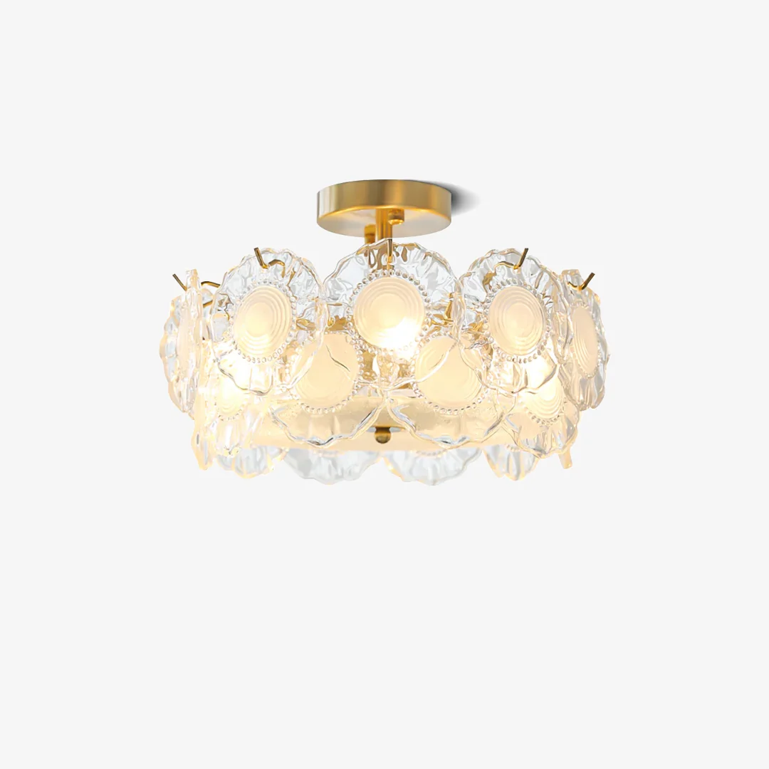 Trendy Bloemen glazen plafondlamp Original