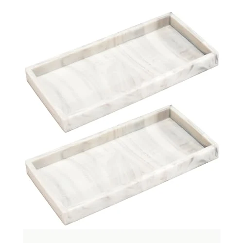 Solid Silicone Bathroom Tray for Counter 2 Count Organic