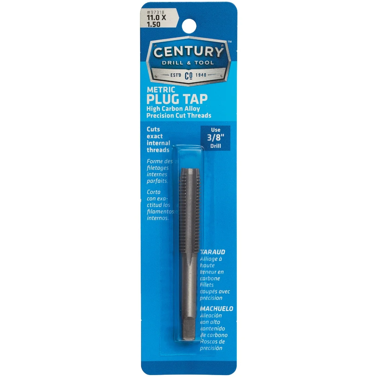 Functional Century Drill Tool 11.0×1.50 Carbon Steel Metric Tap Official