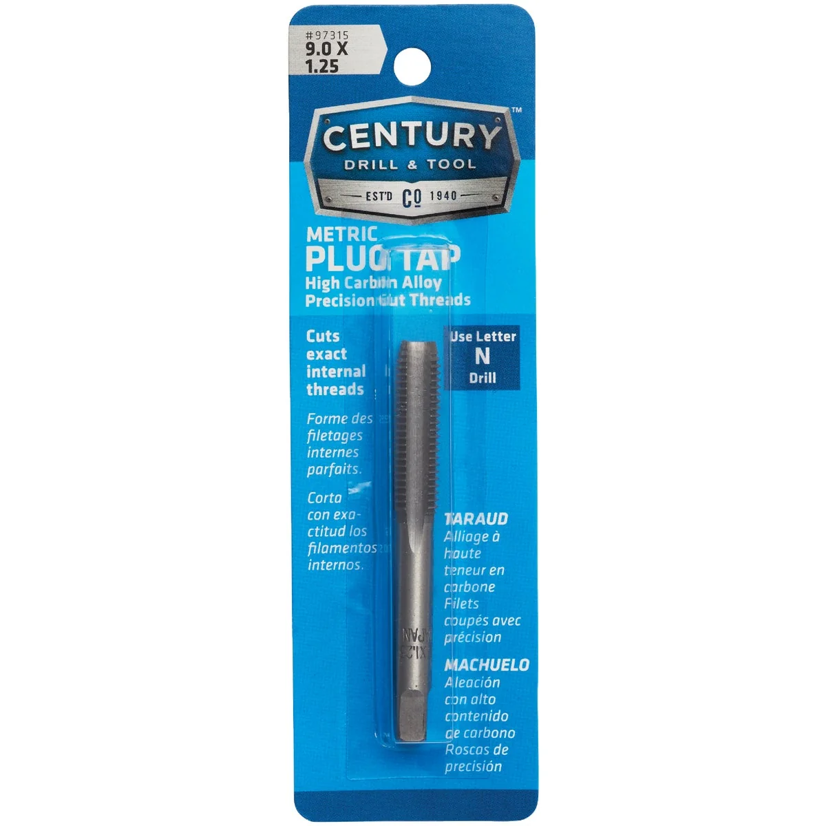 Reliable Century Drill Tool 9.0×1.25 Carbon Steel Metric Tap Exclusive