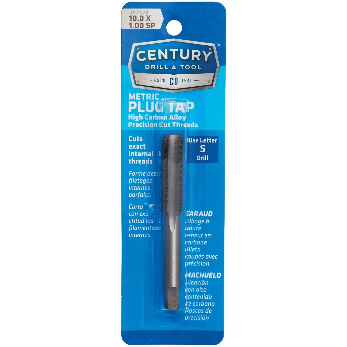 Minimalist Century Drill Tool 10.0×1.00 Carbon Steel Metric Tap Healthy