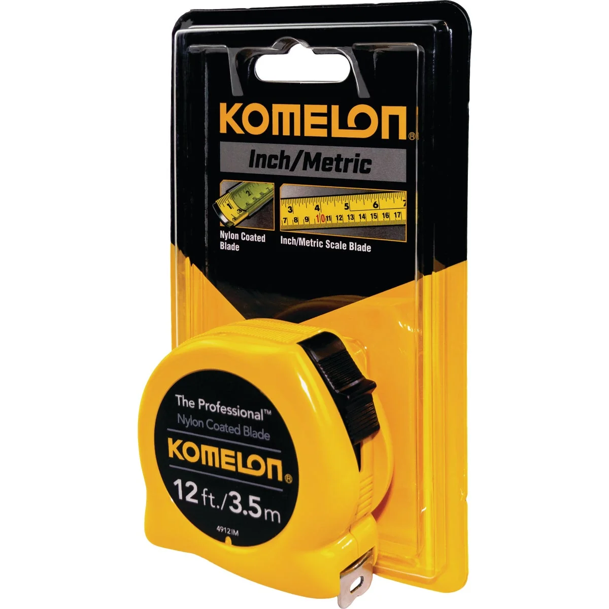 Organic Komelon The Professional 3.5m 12 Ft. Metric SAE Tape Measure Solid