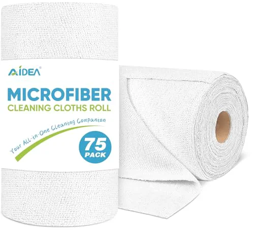 Fast Microfiber Cleaning Cloth Roll 75 Count Trendy