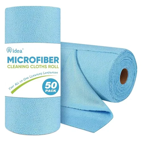 Traditional Microfiber Cleaning Cloth Roll 50 Count Soft