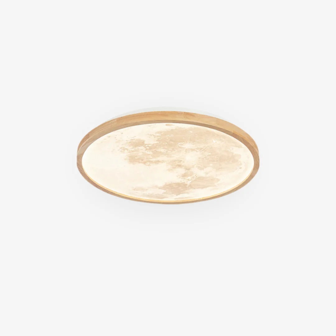 Secure Houten Maan Plafondlamp Dependable