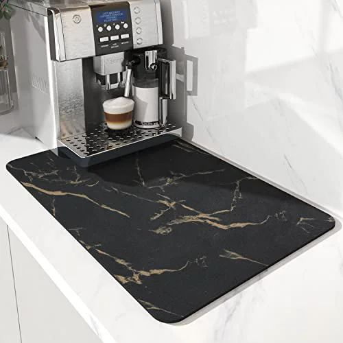 Advanced Coffee Mat Hide Stain Rubber Backed Absorbent Dish Drying Mat for Kitchen Counter Quality