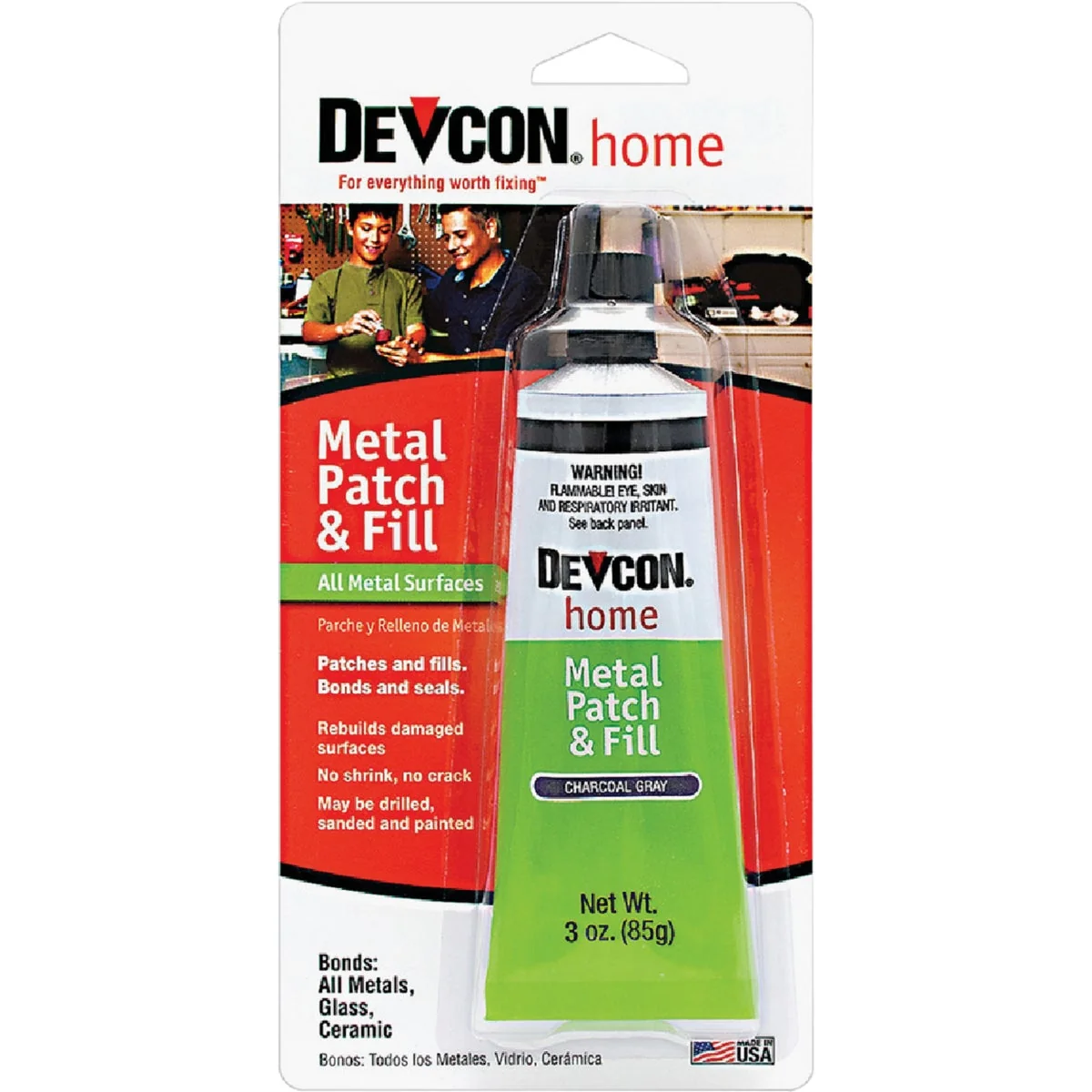 Green Devcon 3.5 Oz. Metal Filler and Patch High-Grade