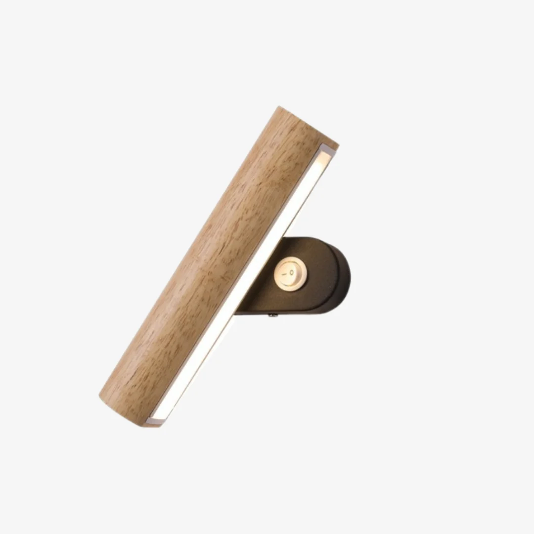 Traditional Minimalistische houten wandlamp Detailed