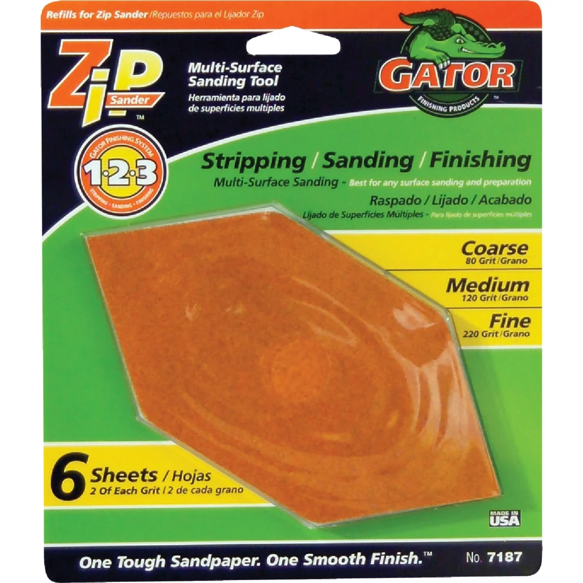 Effective Gator Assorted Zip Hand Sander Refill 6 Count Exclusive