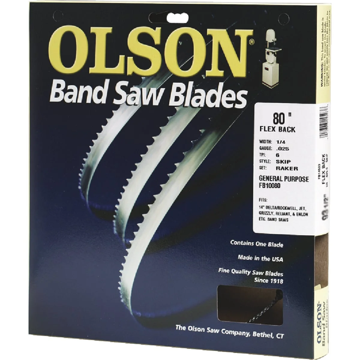 Fine Olson 80 In. x 3 16 In. 10 TPI Regular Flex Back Band Saw Blade Modern