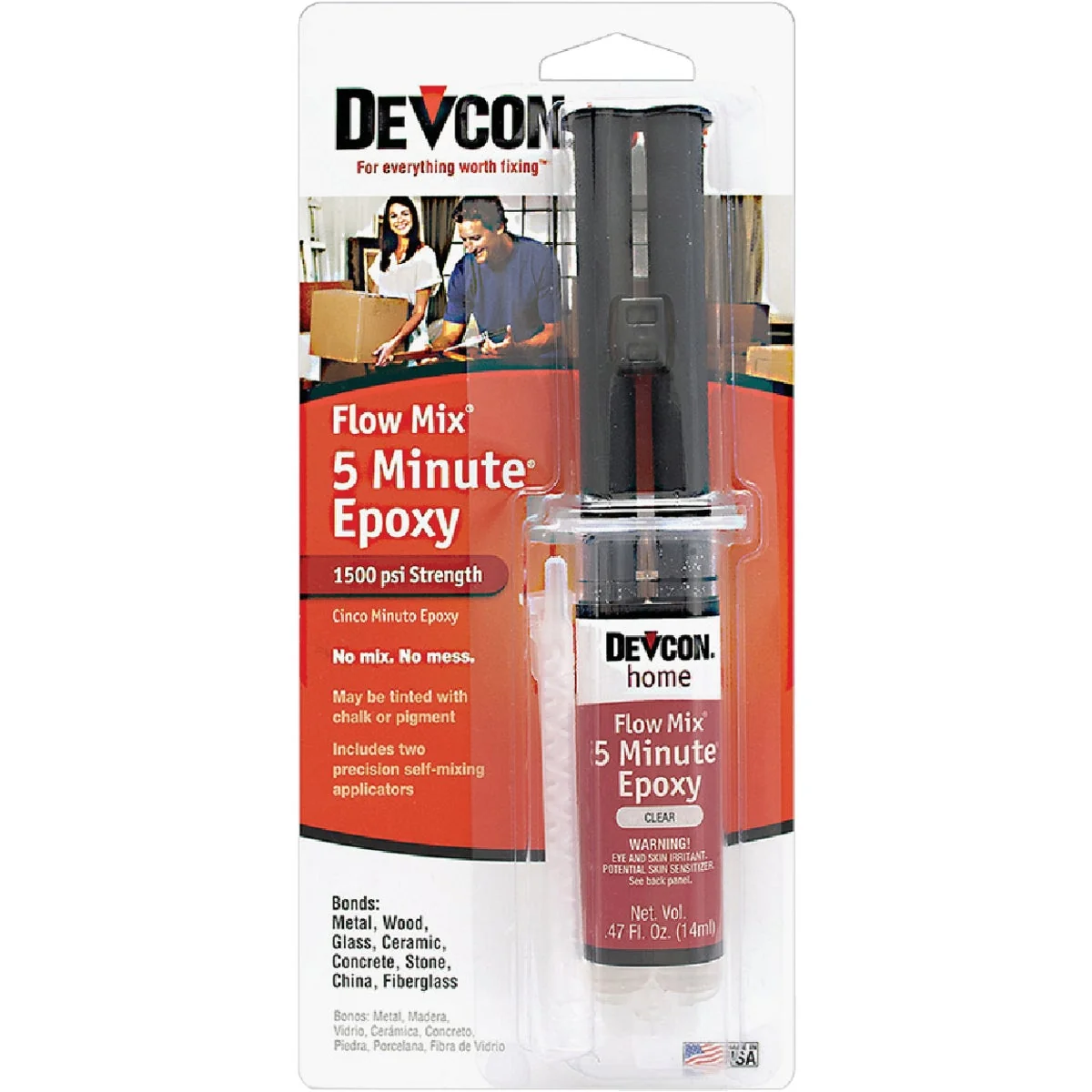 Healthy Devcon Flow-Mix 0.5 Oz. 5 Minute Epoxy World-Class