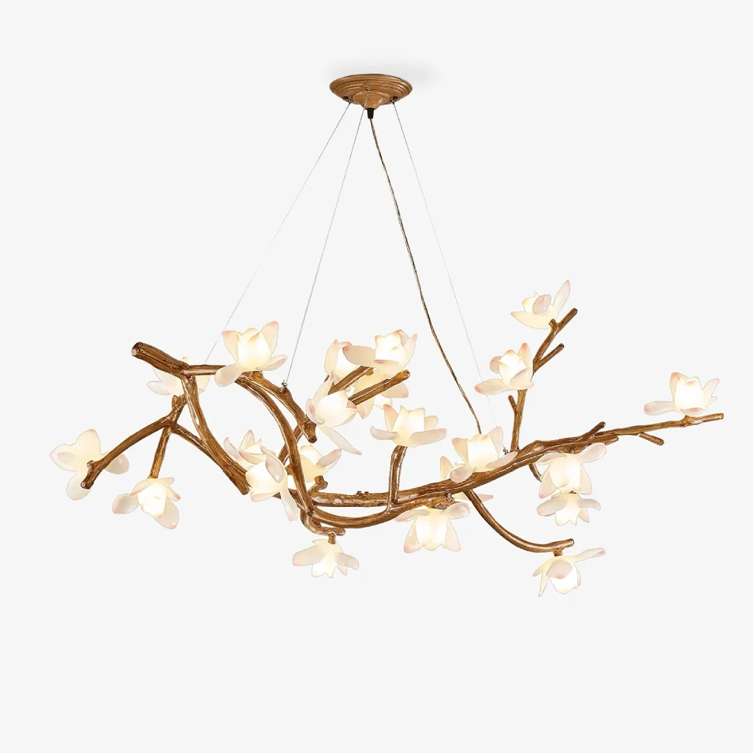 Sustainable Lotus Imitatie Houten Kroonluchter First-Class