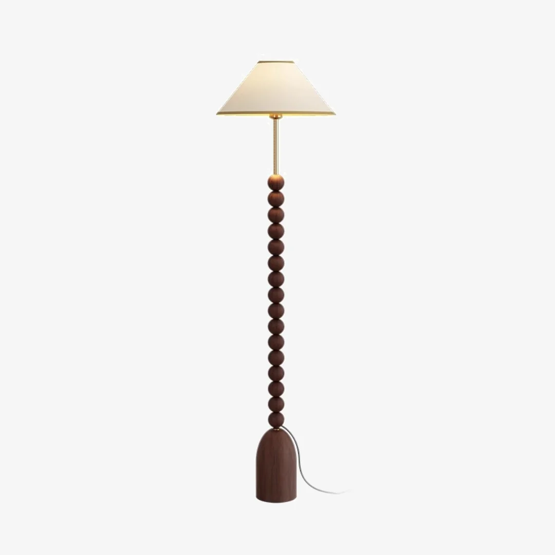 Smooth houten kalebas vloerlamp Classic