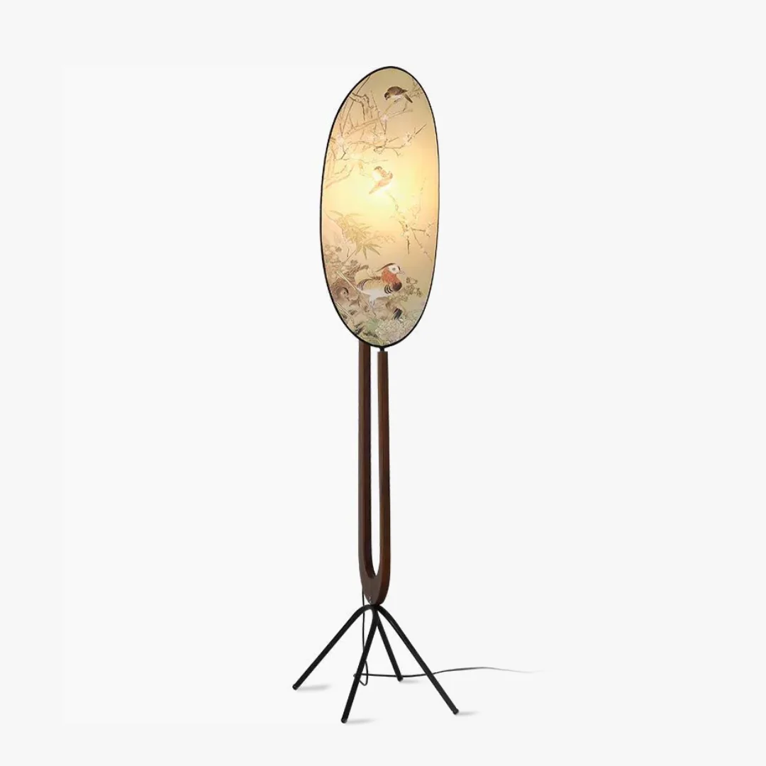 Practical Klassieke staande lamp met vogelschilderij Trusted