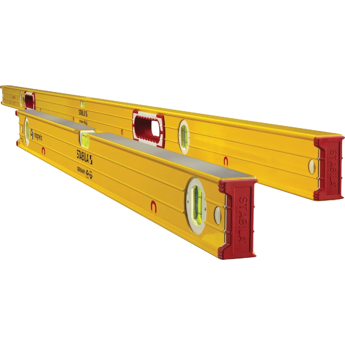 Solid Stabila 78 In. and 32 In. Aluminum Magnetic Box Level 2 Piece Set Trendy
