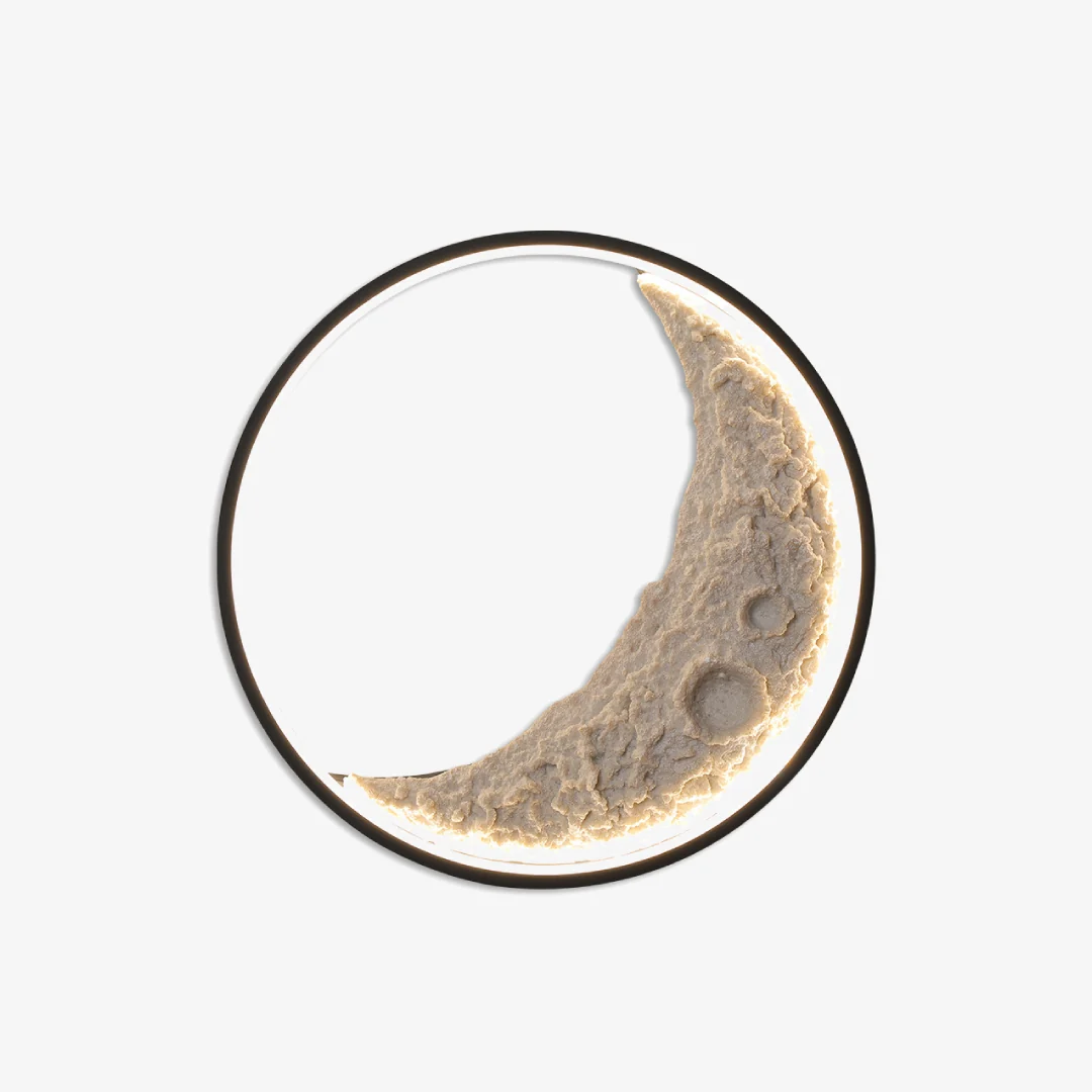 Natural 3D Halve Maan Wandlamp Original Design