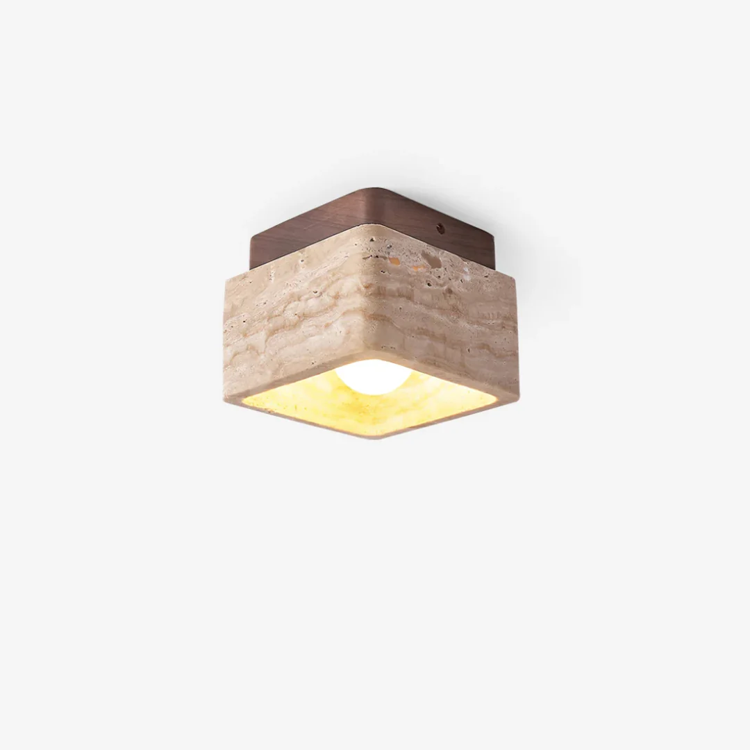 Casual Vierkante grotstenen plafondlamp Fine