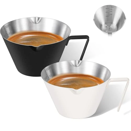 Recyclable 2 Pc Stainless Steel Espresso Shot Cups Comfortable