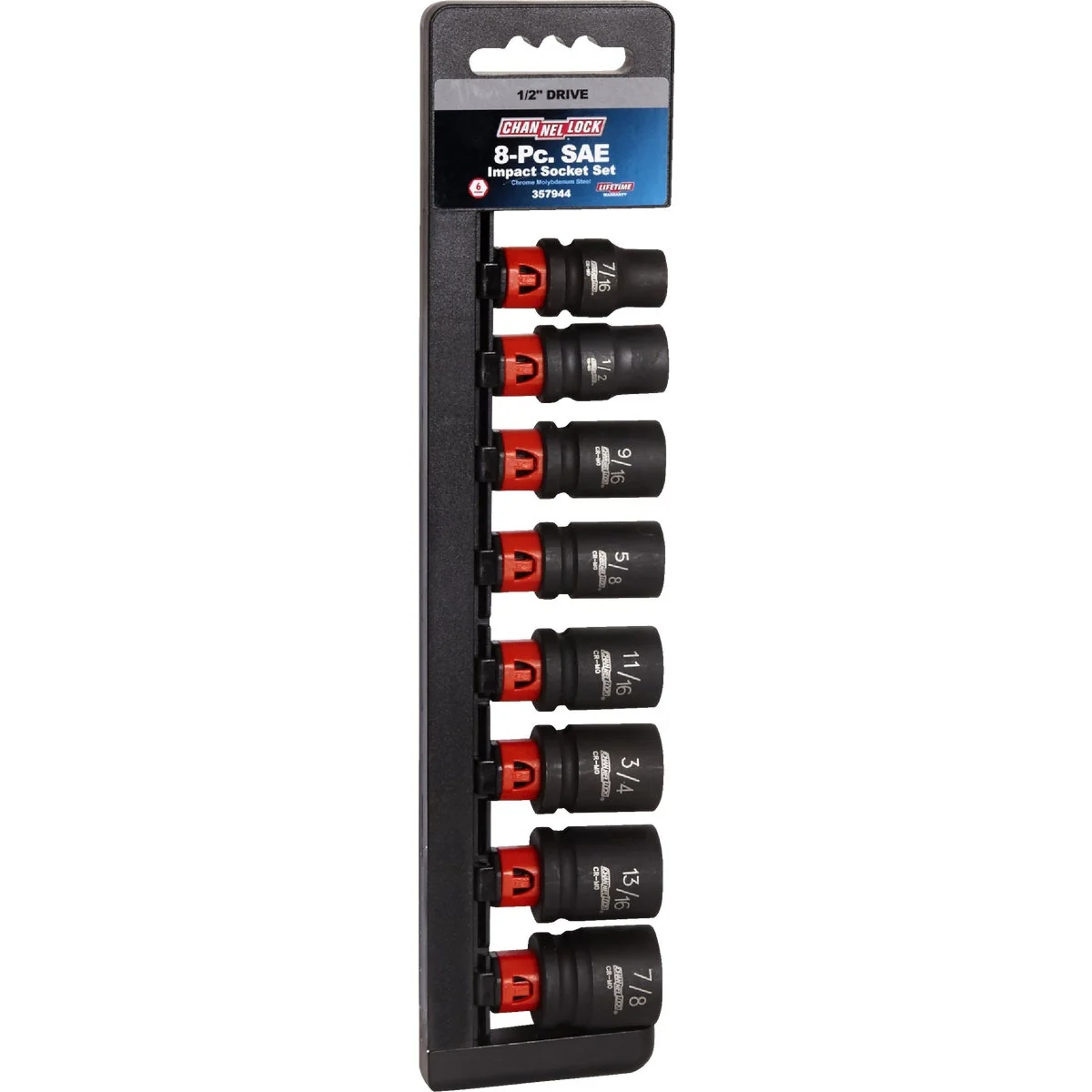 Traditional Channellock Standard 1 2 In. Drive 6-Point Shallow Impact Driver Set 8-Piece Professional