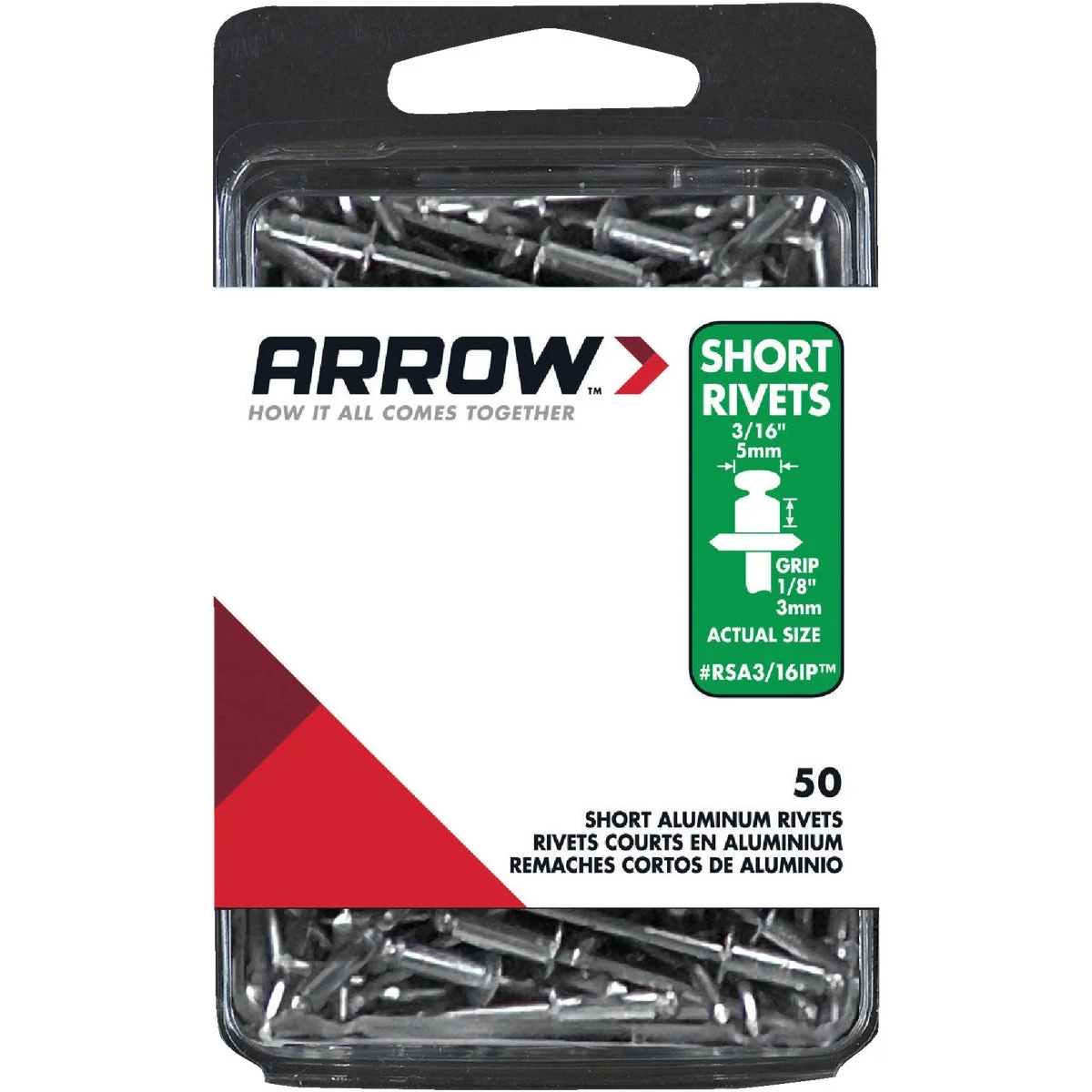 Optimized Arrow 3 16 In. x 1 8 In. Aluminum IP Rivet 50 Count Comfortable