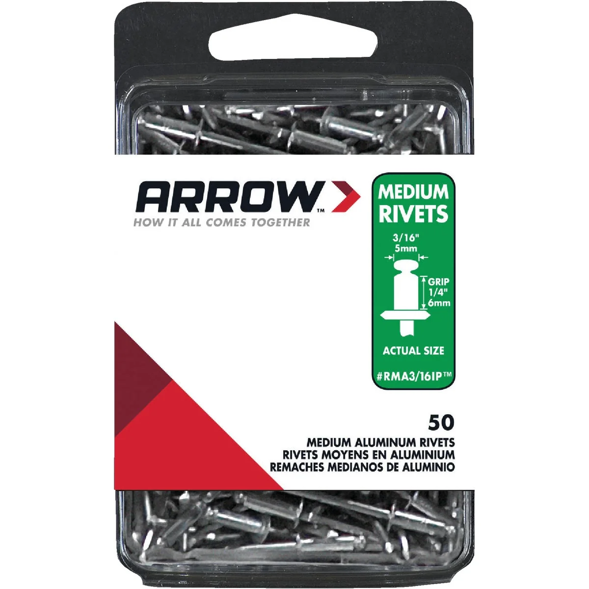 Sophisticated Arrow 3 16 In. x 1 4 In. Aluminum IP Rivet 50 Count Dependable