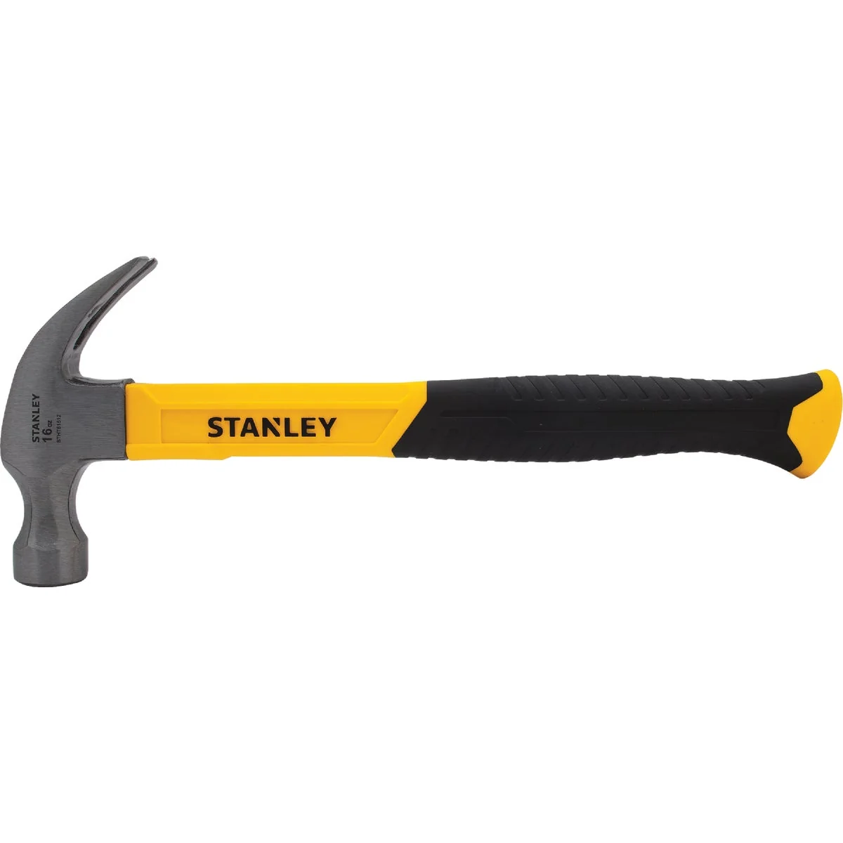 Recyclable Stanley 16 Oz. Smooth-Face Curved Claw Hammer with Fiberglass Handle Modern