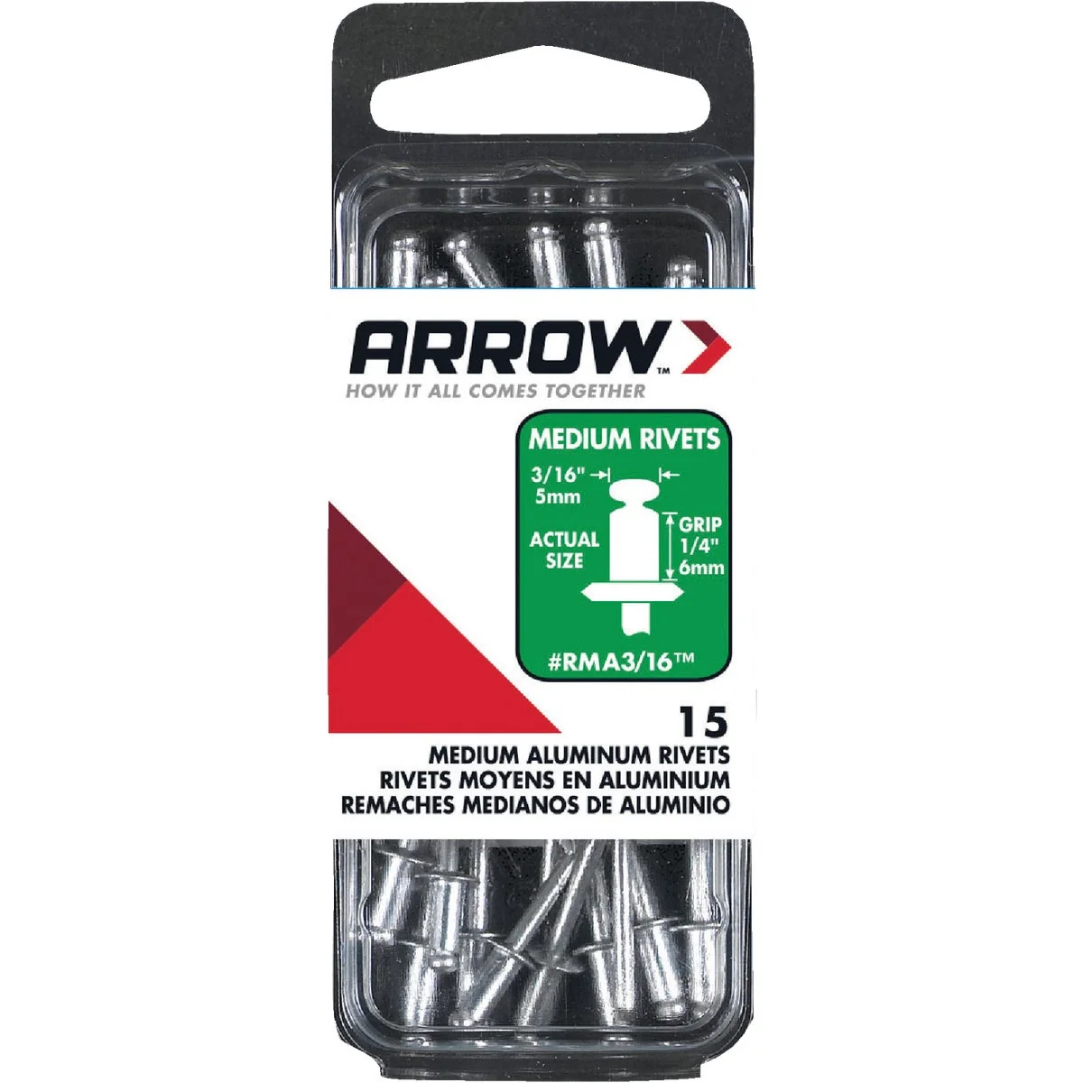 High-Quality Arrow 3 16 In. x 1 4 In. Aluminum Rivet 15 Count Verified