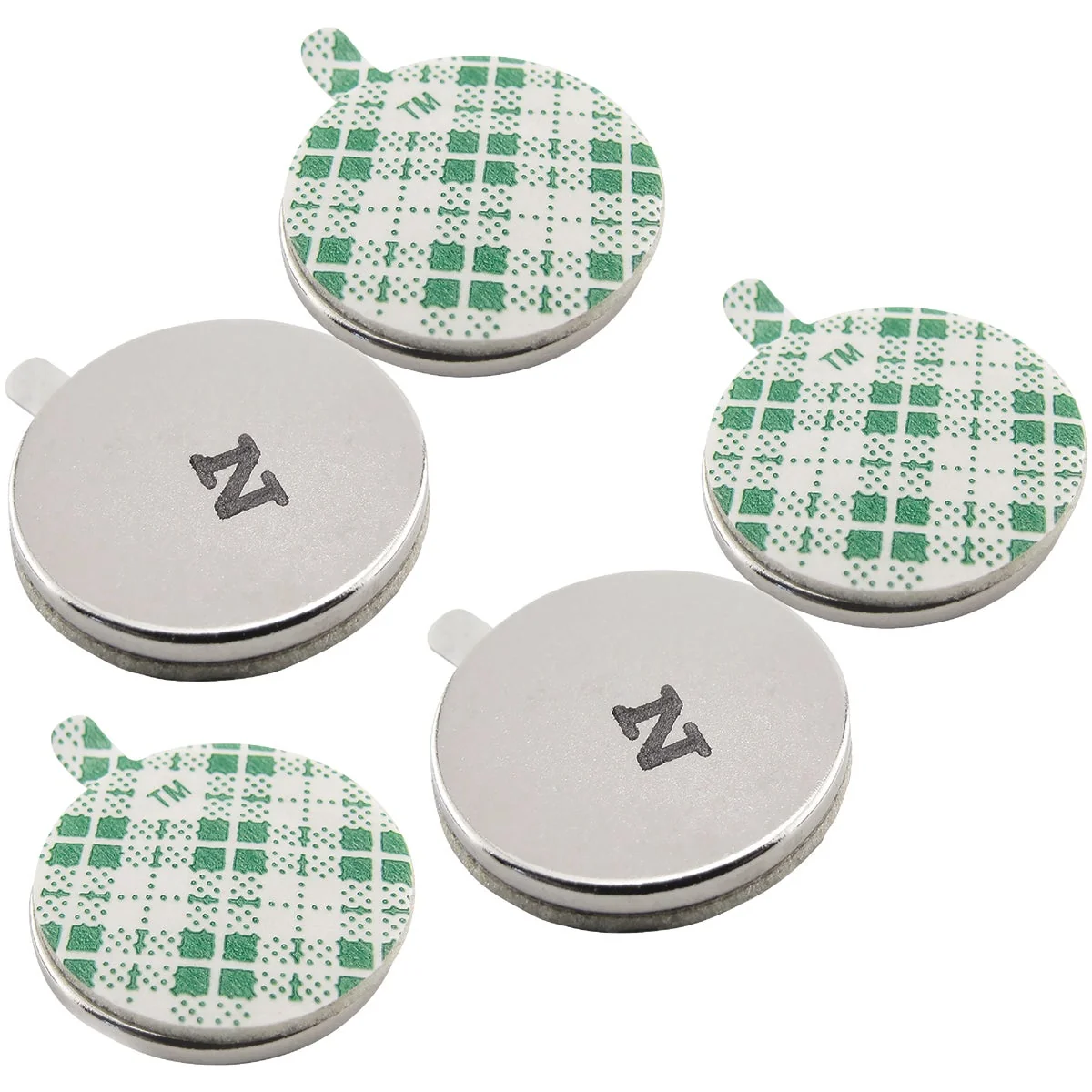 Secure MagnetSource 3.91 Lb. Capacity Neodymium Disc Magnet with Adhesive 5-Pack Versatile