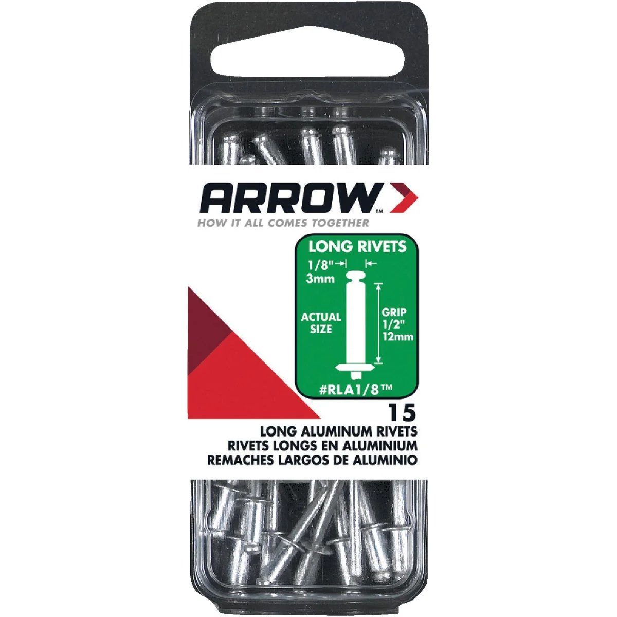 Excellent Arrow 1 8 In. x 1 2 In. Aluminum Rivet 15 Count First-Class