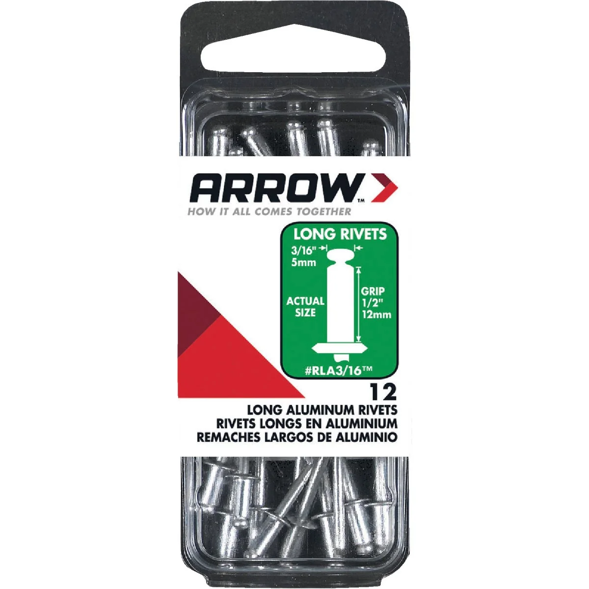 Authentic Arrow 3 16 In. x 1 2 In. Aluminum Rivet 12 Count Superior