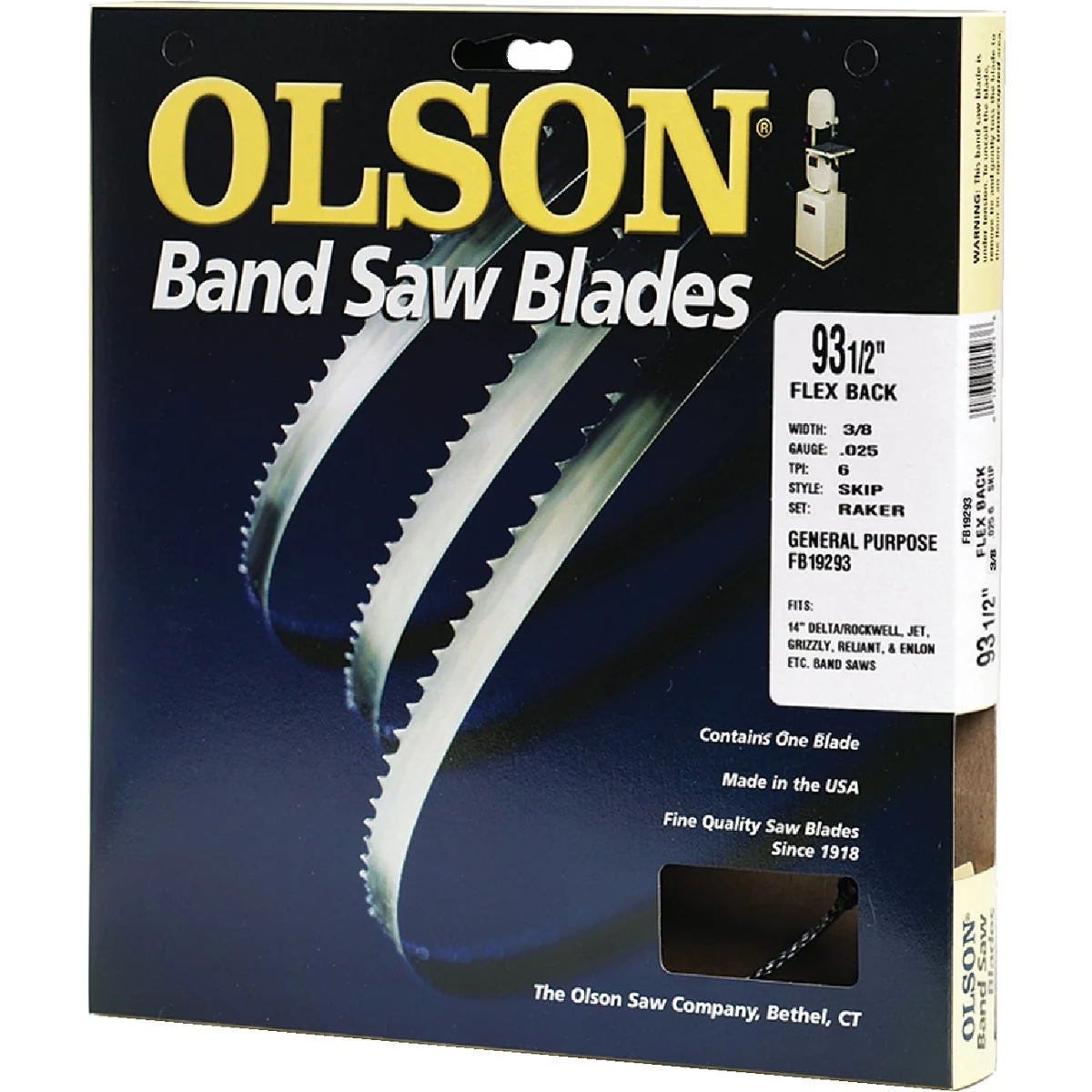 Natural Olson 93-1 2 In. x 3 8 In. 4 TPI Skip Flex Back Band Saw Blade Stylish