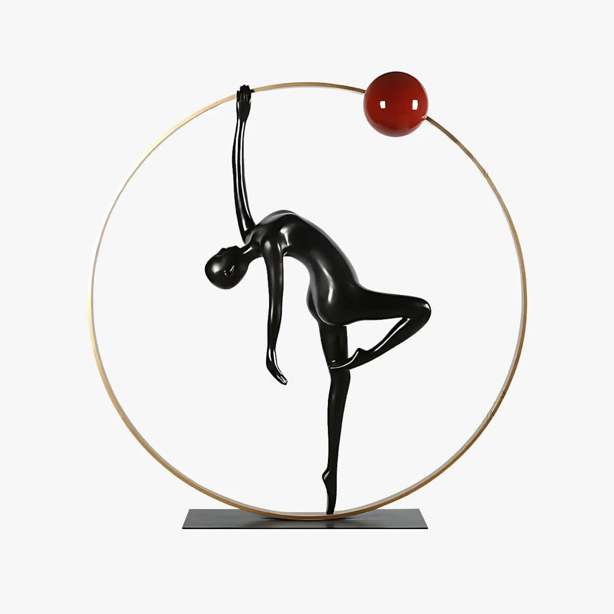 World-Class Moderne Abstracte Gouden Ring Sculptuur Vloerlamp Luxury