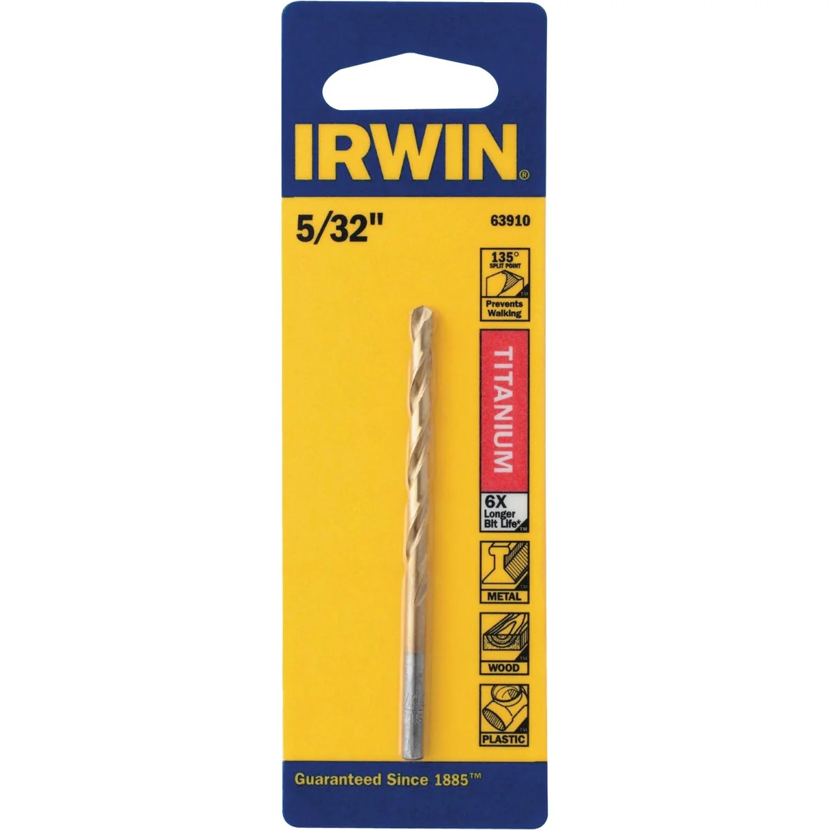 Versatile Irwin 5 32 In. x 3-1 8 In. Titanium Drill Bit Fine Crafted