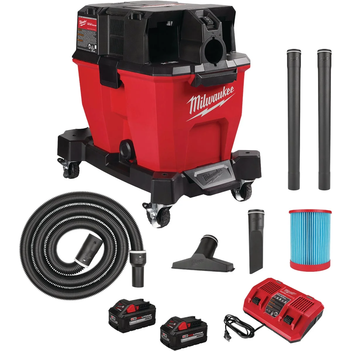 Powerful Milwaukee M18 FUEL 18 Volt 9 Gal. 4.25-Peak HP Lithium-Ion Brushless Cordless Wet Dry Vacuum Kit Top-Quality
