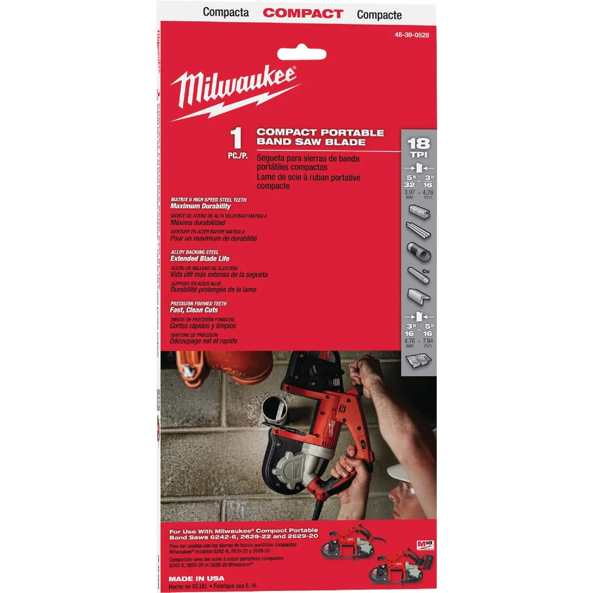 High-End Milwaukee 35-3 8 In. x 1 2 In. 18 TPI Compact Band Saw Blade Fashionable