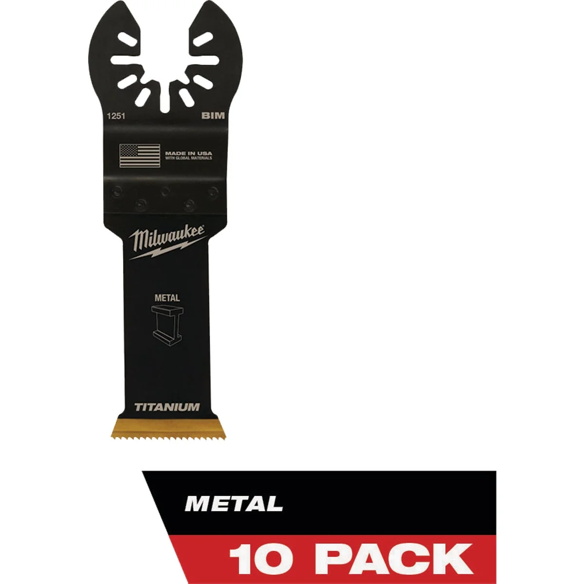 Fast Milwaukee OPEN-LOK 1-1 8 In. Titanium Enhanced Bi-Metal Oscillating Blade 10-Pack Specialty