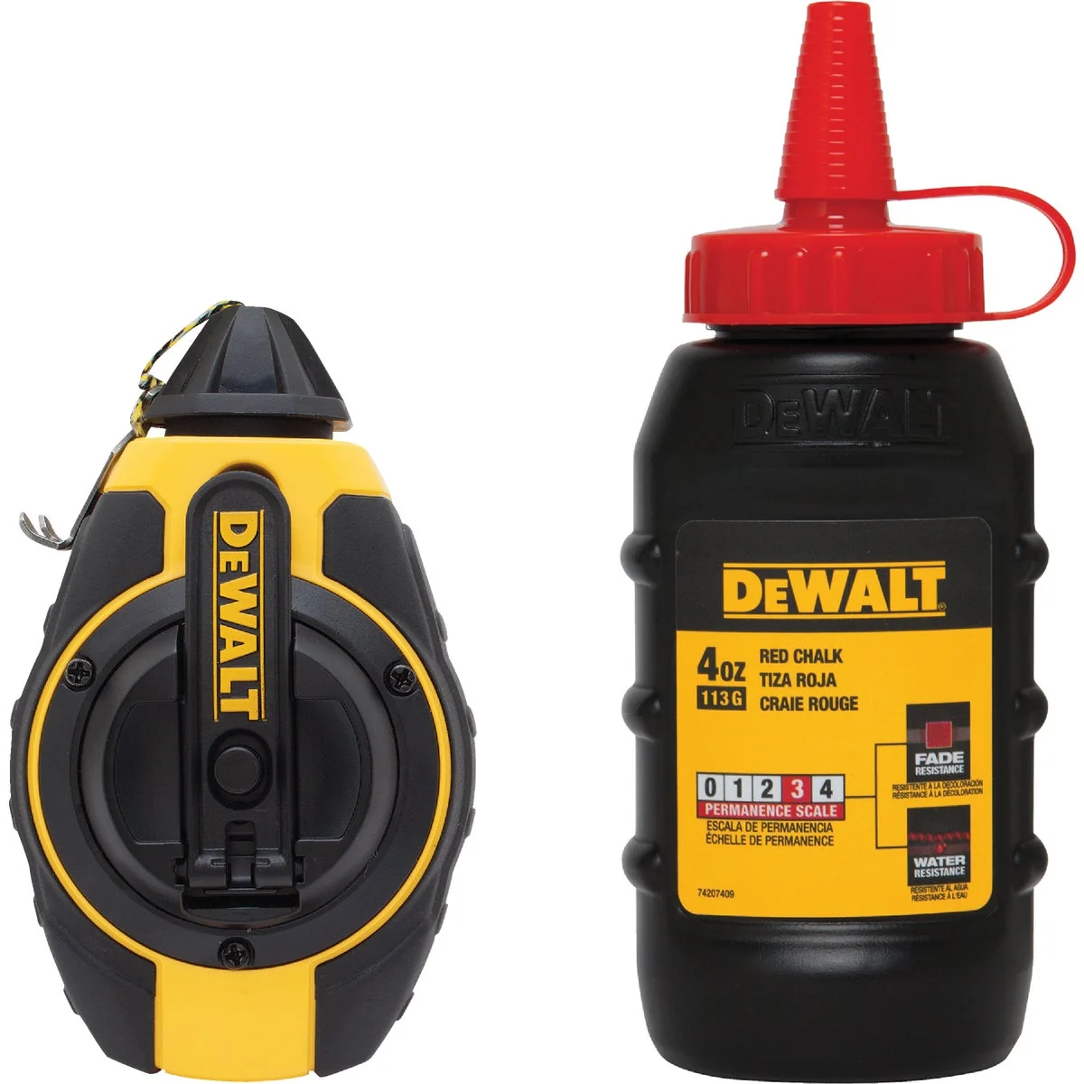Smart DeWalt 100 Ft. Chalk Line Reel and Chalk Red Easy-to-Use