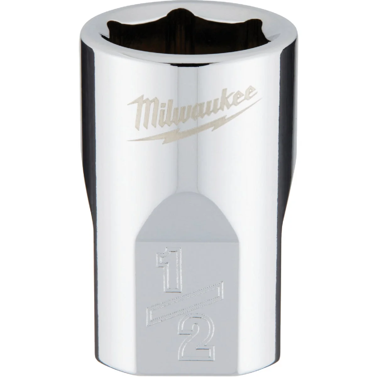 Expertly Made Milwaukee 3 8 In. Drive 1 2 In. 6-Point Shallow Standard Socket with FOUR FLAT Sides Fine