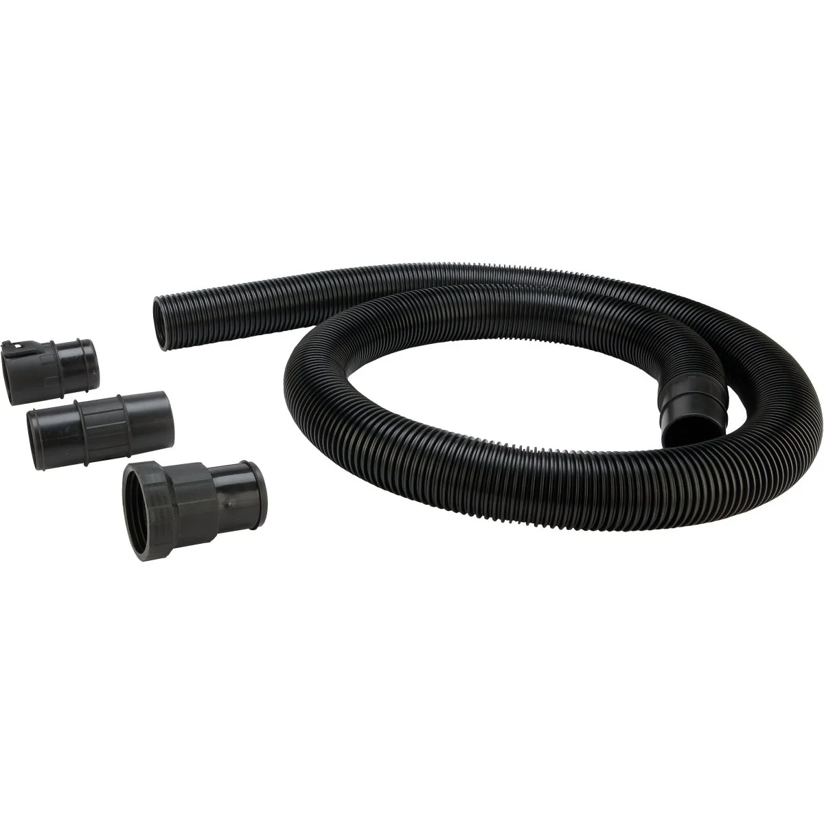 Natural Channellock 2-1 2 In. Dia. x 7 Ft. L Black Plastic Wet Dry Vacuum Hose with Adapters Original Design