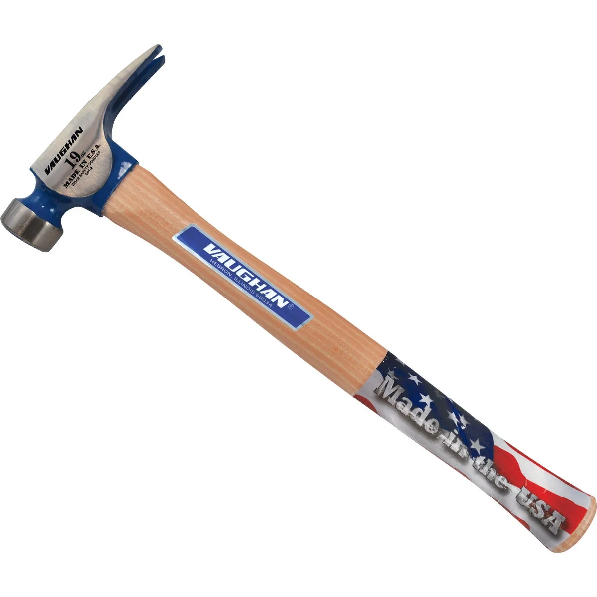 Detailed Vaughan California 19 Oz. Milled-Face Framing Hammer with Hickory Handle Prestigious