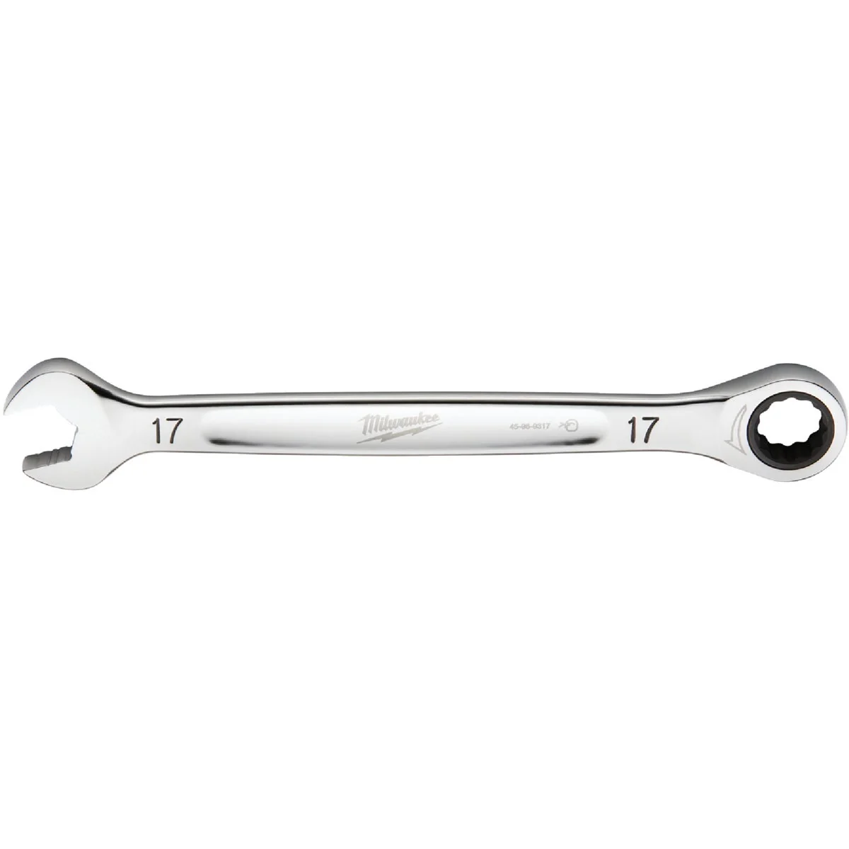 Original Milwaukee Metric 17 mm 12-Point Ratcheting Combination Wrench Fashionable