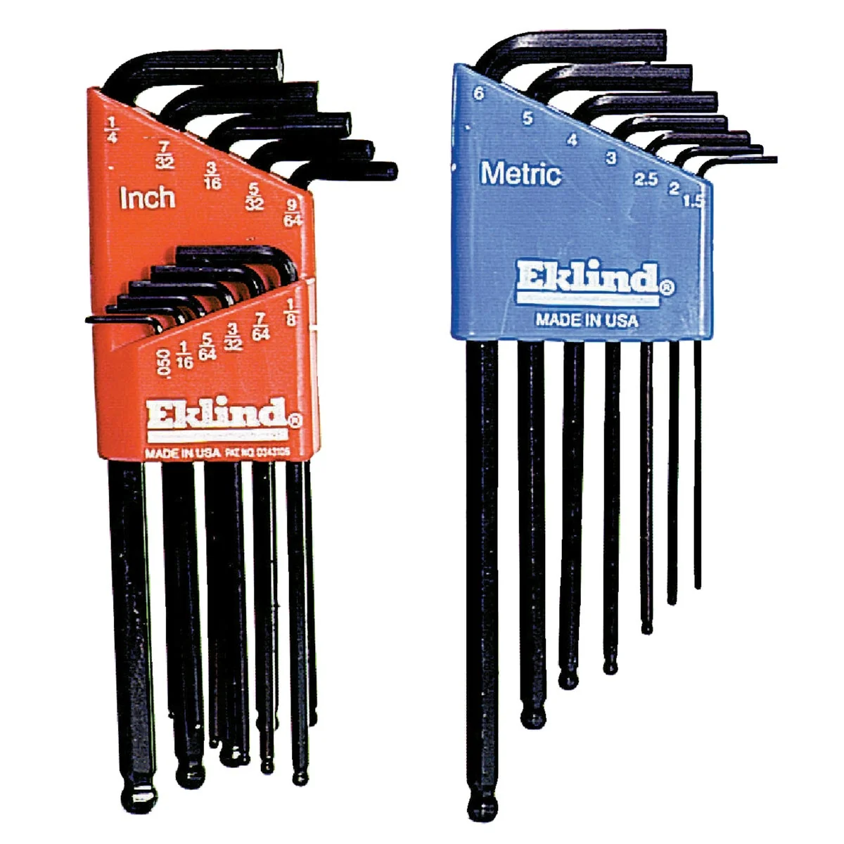 Consistent Eklind Standard and Metric Ball-End Hex Key Set 18-Piece First-Class